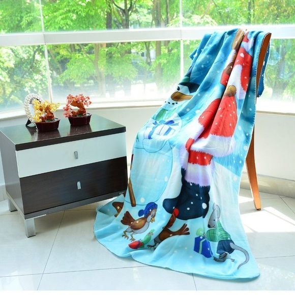 Santa Claus and Friends Microfiber Fleece Throw - Picture 4 of 7